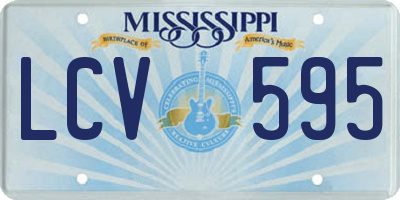 MS license plate LCV595