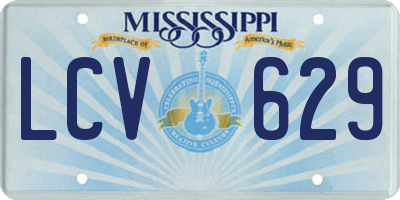 MS license plate LCV629