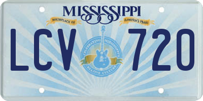 MS license plate LCV720