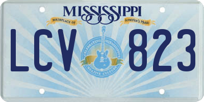 MS license plate LCV823