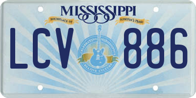 MS license plate LCV886