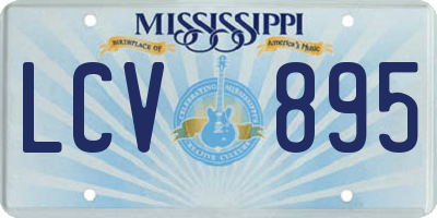 MS license plate LCV895