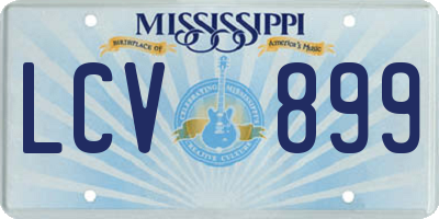 MS license plate LCV899