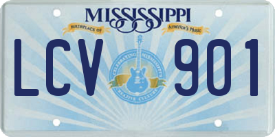 MS license plate LCV901