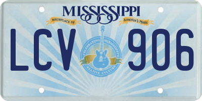 MS license plate LCV906