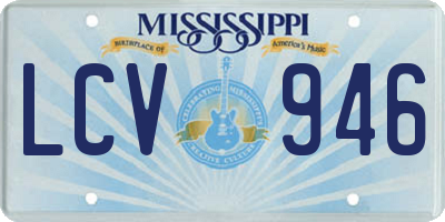MS license plate LCV946