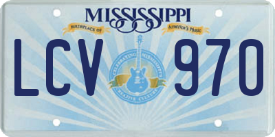 MS license plate LCV970