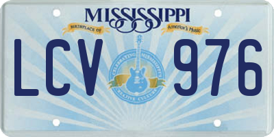 MS license plate LCV976