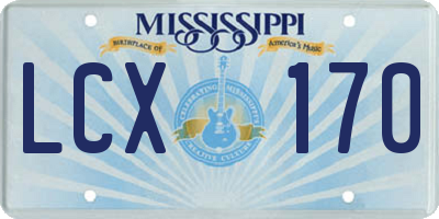 MS license plate LCX170
