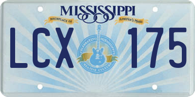 MS license plate LCX175