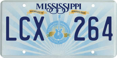 MS license plate LCX264