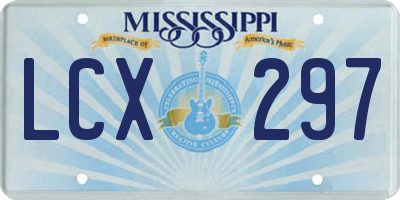 MS license plate LCX297