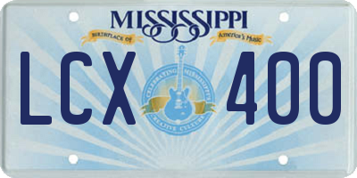 MS license plate LCX400