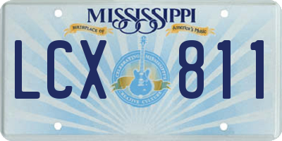 MS license plate LCX811