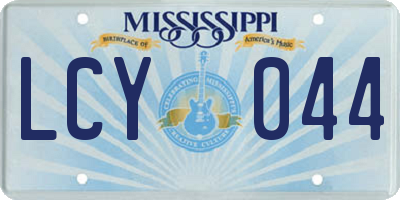 MS license plate LCY044