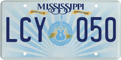 MS license plate LCY050