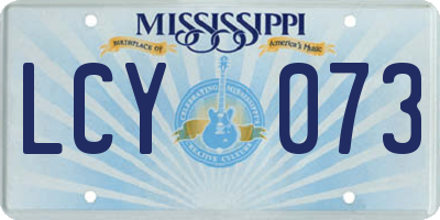 MS license plate LCY073