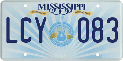 MS license plate LCY083