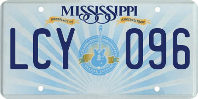 MS license plate LCY096