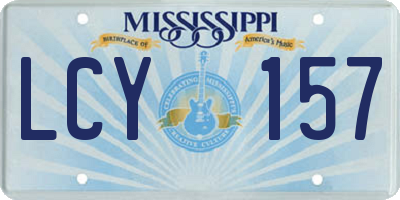 MS license plate LCY157