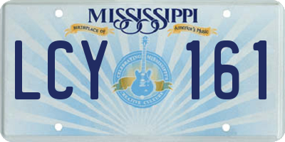 MS license plate LCY161