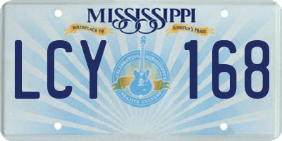 MS license plate LCY168