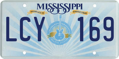 MS license plate LCY169