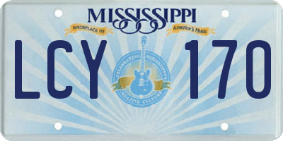 MS license plate LCY170