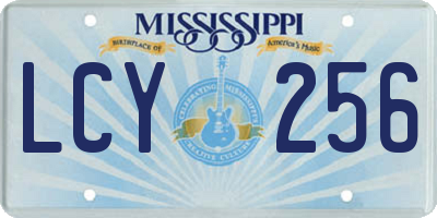 MS license plate LCY256