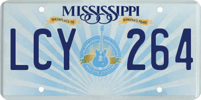 MS license plate LCY264