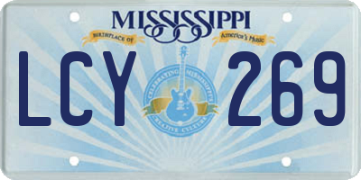 MS license plate LCY269