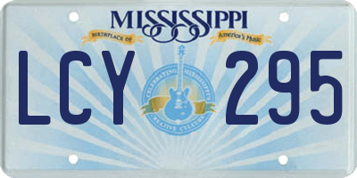 MS license plate LCY295