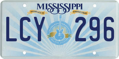 MS license plate LCY296