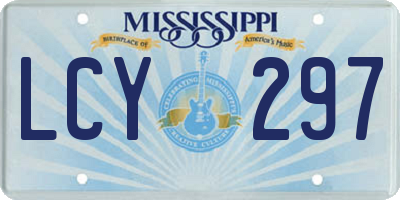 MS license plate LCY297