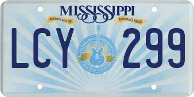 MS license plate LCY299