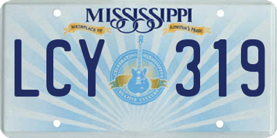 MS license plate LCY319