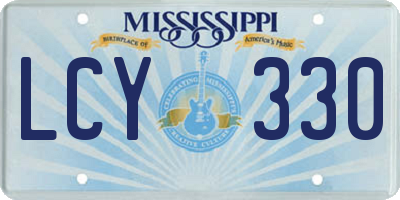 MS license plate LCY330