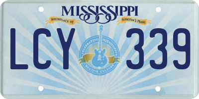 MS license plate LCY339