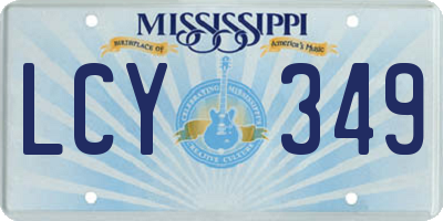 MS license plate LCY349