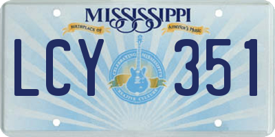 MS license plate LCY351
