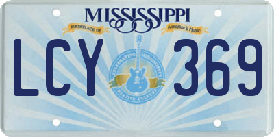 MS license plate LCY369