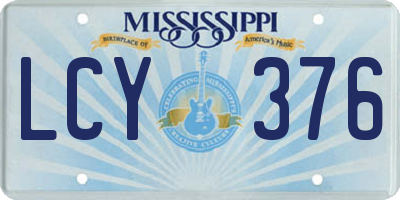 MS license plate LCY376
