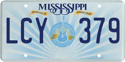 MS license plate LCY379