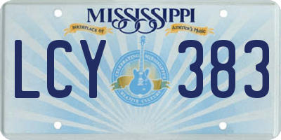 MS license plate LCY383