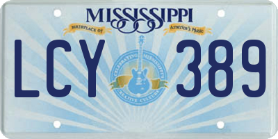 MS license plate LCY389
