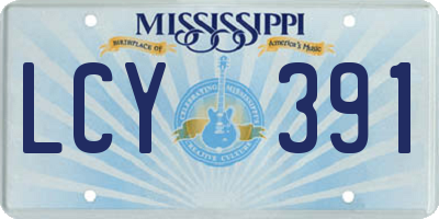 MS license plate LCY391
