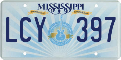MS license plate LCY397