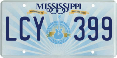 MS license plate LCY399