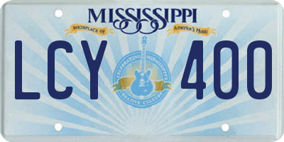 MS license plate LCY400