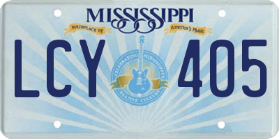 MS license plate LCY405